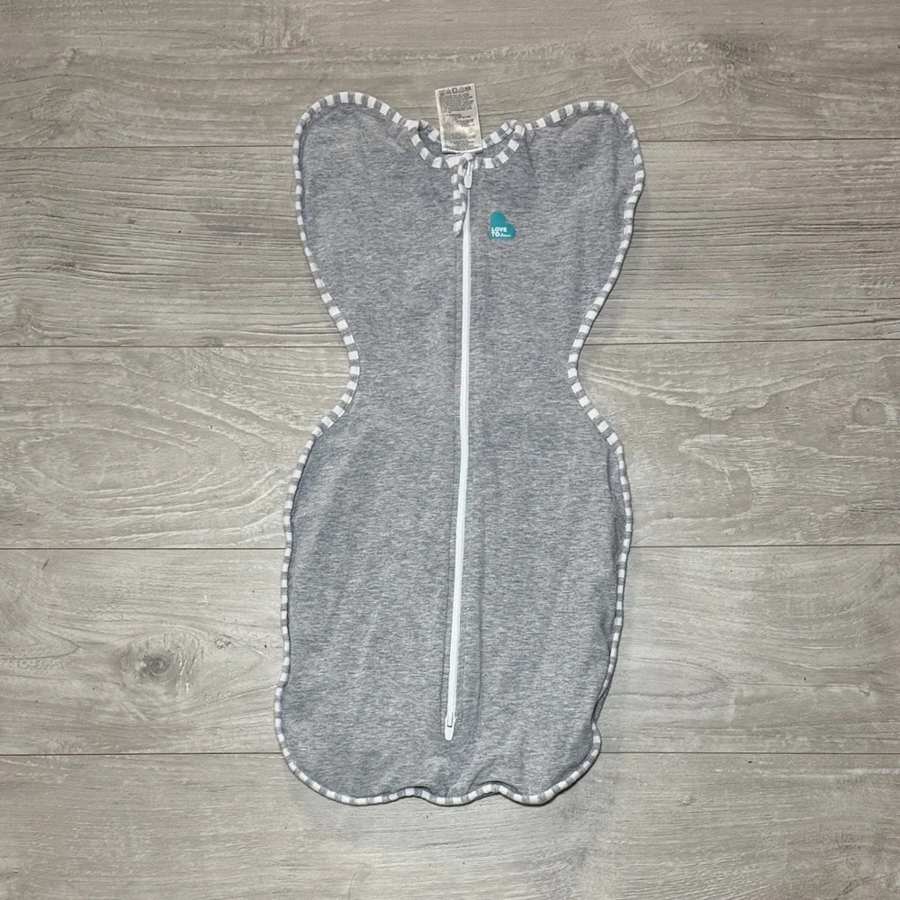 Love to dream Grey Swaddle with Teal Logo